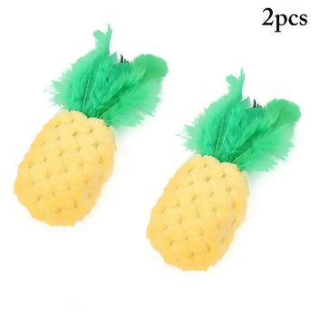 Legendog 2Pcs/Set Cat Scratch Toys Creative Palm Tree Pineapple Shape Cat Toys Cat Feather Decor Toy Pet Supplies Cat Favors