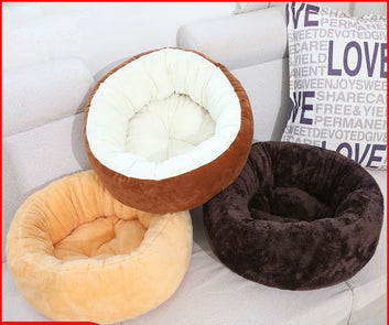 Pet Bed Warming Small Dog House Soft Sofa Donut Cat Bed Warming Indoor Round Pillow Kennel Cuddler Faux Fur Puppy Mat Dog Beds