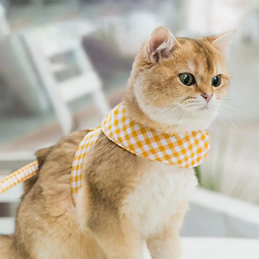 Chest Strap Flower Pattern Anti-Escape Breathable Cats Harness Leash Set Walking Adjustable Traction Belt Home Pet Supplies