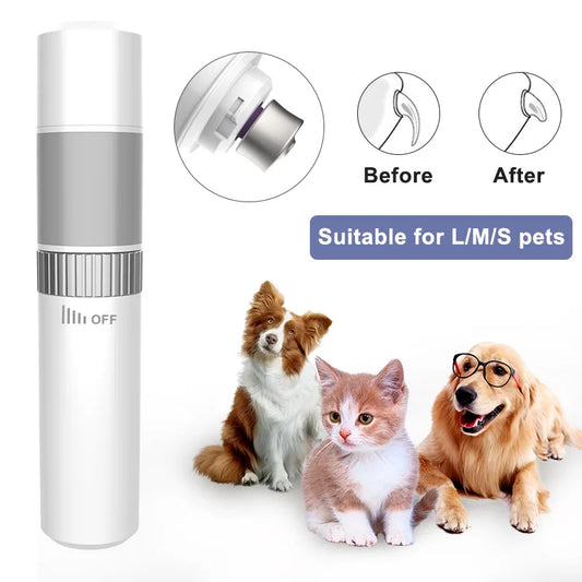 Pet Nail Grinder For Dogs Cats Trimmer Supplies Grooming Animals Products File Rabbit Sander Electric Trim Clipper Goods Claw