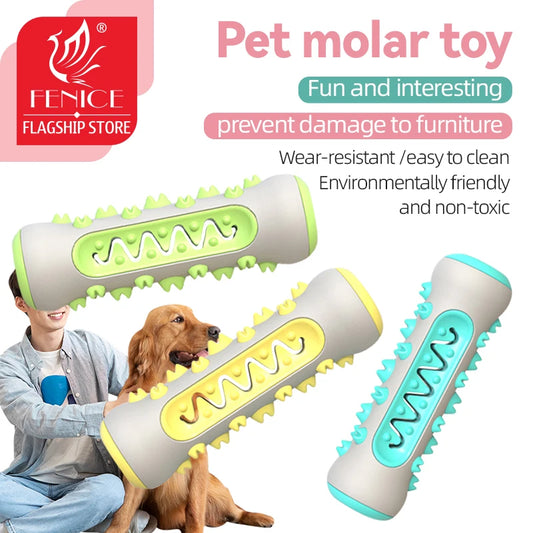 Dog Toothbrush Durable Dog Chew Toy Soft TPR Rubber Tooth Cleaning Molar Pet Supplies Interactive Toy