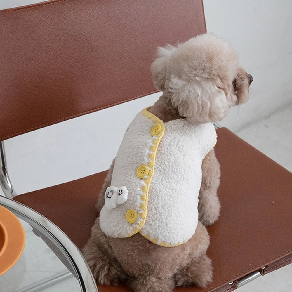 Winter Pet Vest Pet Clothes Soft and Comfortable Double-sided Plush Vest Pet Dog Clothes Dog Halloween Costume Dog Costume