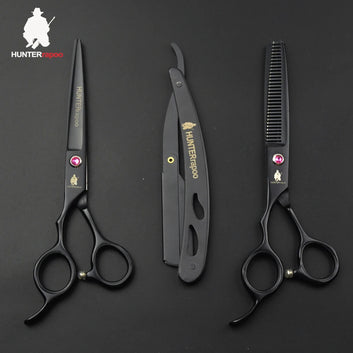 HT9142 Stainless Steel Barber Scissors For Haircut Left Handed Thinning Shears 6