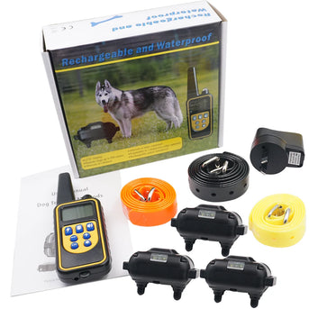 800M Dog Training Equipment Collar Professional Chain for 3 Dogs Small Large Bark with Remote Control 3 Mode Dog Training Collar