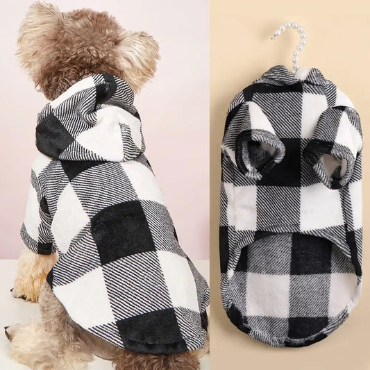 Puppy Outfit   Winter Pet Dog Striped 2-Legged Clothes  Pet Hoodie Great Pet Clothes