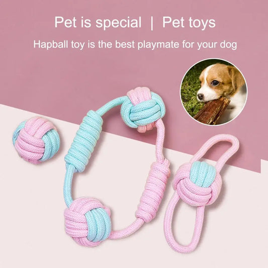 Chew Toys Bite Resistant Eco-friendly Pet Braided Rope Ball Toy Pet Dogs Rope Ball Molar Toy Pet Supplies mascotas