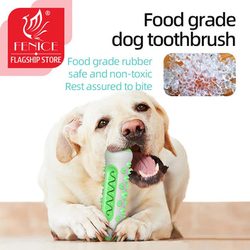 Dog Toothbrush Durable Dog Chew Toy Soft TPR Rubber Tooth Cleaning Molar Pet Supplies Interactive Toy