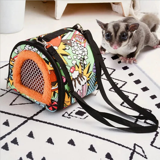 Hamster Travel Bag Breathable Outdoor Pets House Guinea Pigs Ferrets Hedgehogs Rats Chinchilla Rodent Small Animals Carrier Bags