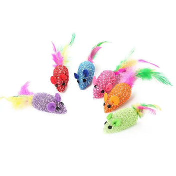 6pcs Cat toys False Mouse Interactive Mini Funny Animal Playing Toys Training Toy Mouse Toys For Cats Kitten Dropshipping