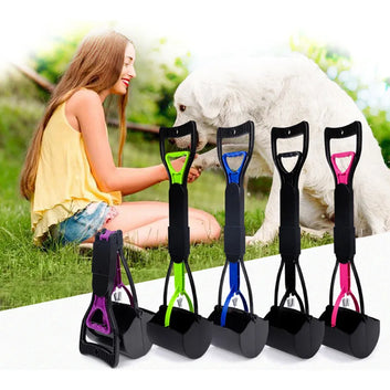 Long Handle Dog Cat Pet Pooper Scooper Jaw Poop Scoop Clean Pick Up Waste Cleaning Tools