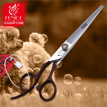 Fenice professional pet grooming scissors left-handed JP440C non-slip handle beauty and comfort Cutting Shears 7.0