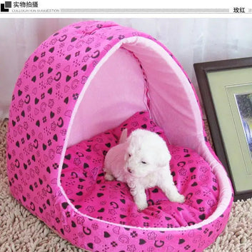 lovely pink cat and dog beds, pet house, attractive doggie and catty nest