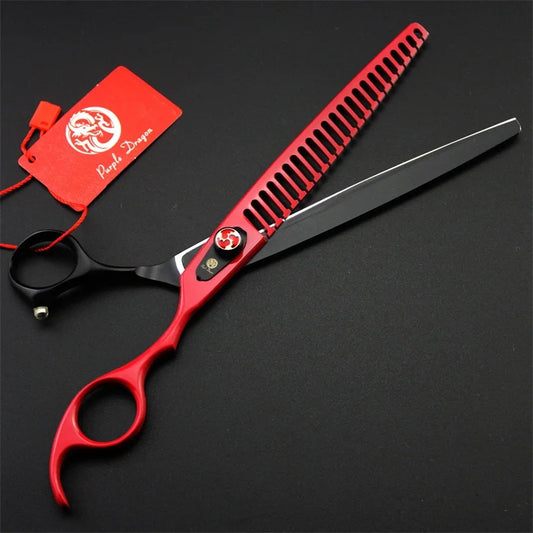 Top Quality Japan 440C Professional 8 Inch Pet Scissors For Dog Grooming Thinning Shears Sharp Edge Animals Hair Cutting Tools