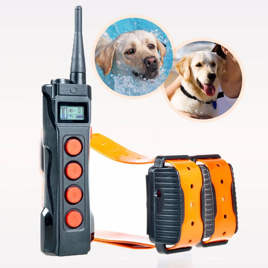 Free shipping 1000 meters range Aetertek At-919C-2 Rechargeable Auto Anti Bark Dog Trainer collar Submersible Dog Shock Collar