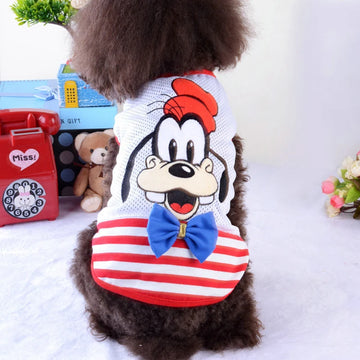 Cartoon Dog Shirt Vest Hoodie Mesh Soft Cotton Puppy Pet Cat Summer Coat Jacket Clothing For Animals Chihuahua Small Yorkshire