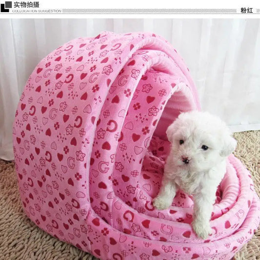 lovely pink cat and dog beds, pet house, attractive doggie and catty nest