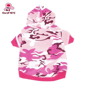 Camouflage Style Hoodies For Dogs Camo Pink Green Big Dog Clothes Xxs-5xl