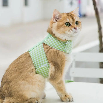 Chest Strap Flower Pattern Anti-Escape Breathable Cats Harness Leash Set Walking Adjustable Traction Belt Home Pet Supplies