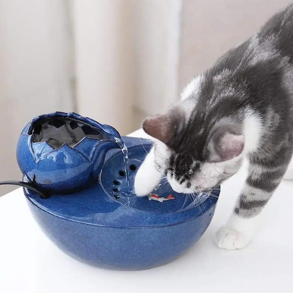 Electric Ceramic Drinking Fountain For Cats Dogs Drinking Bowl Automatic Cat Water Fountain Dispenser Pet Products Food Bowl