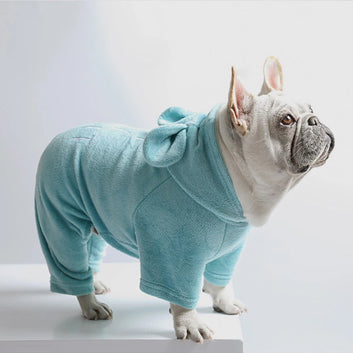 Winter Dog Clothes For French Bulldog Warm Puppy Dog Hoodies Chihuahua Pug Pet Romper Jumpsuit Costumes For Small Medium Dogs