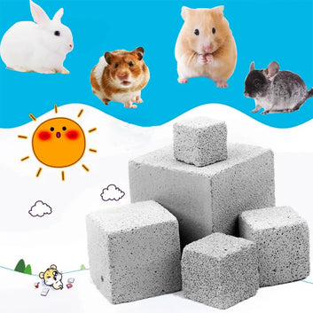 Natural Mineral Rabbits Teeth Molar Stone Guinea Pigs Grinder Small Pets Dental Care Teeth Grinding Stone Chew Toys for Hamsters