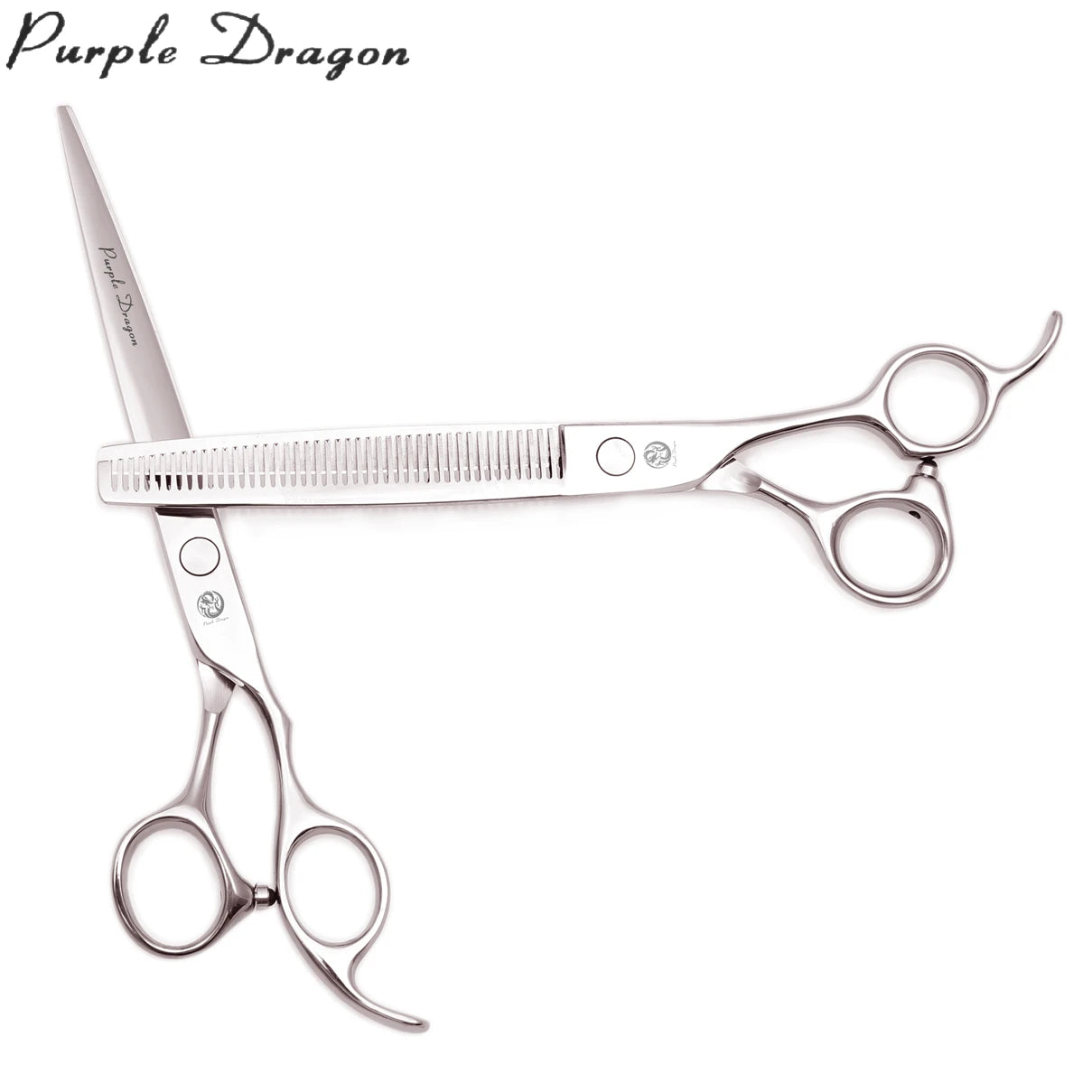 Purple Dragon Dog Grooming Scissors 7.5" Stainless Straight Scissors Thinninng Shears Professional Pet Scissors Z1106