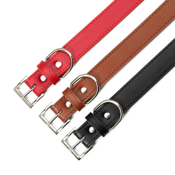 Wholesale 12 PCS/LOT Genuine Leather Dog Collar Padded Microfiber Material Pet Collars For Small Medium Large Dogs XS-XXL