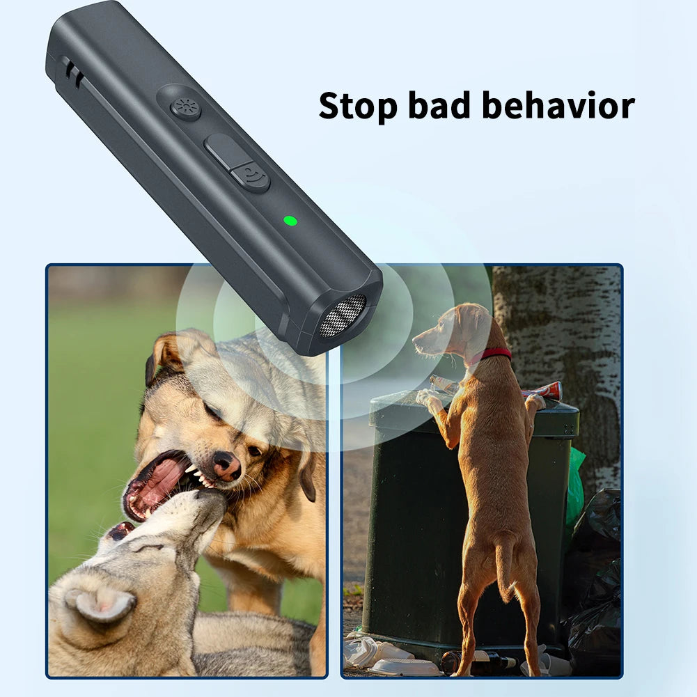 Ultrasonic Dog Repeller Deterrent Anti Barking Cat Tinea Ultraviolet UV Detect Light for Cat Stop Bark Control USB Rechargeable