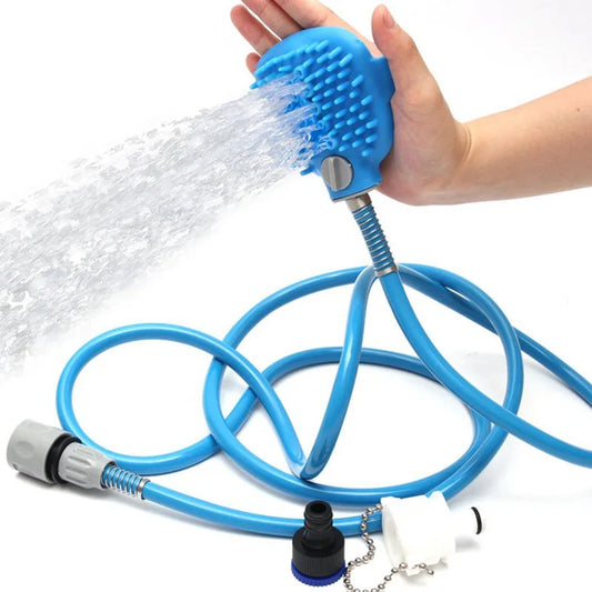 Pet bath sprinkler Brush cat and dog cleaning supplies silicone gloves Massage shower cleaning tools