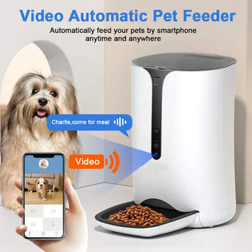 Tuya APP 6L Large Capacity Pet Feeder Smart Automatic Food Distribution With Timing Quantitative WIFI HD Camera For Cat Dog Bowl