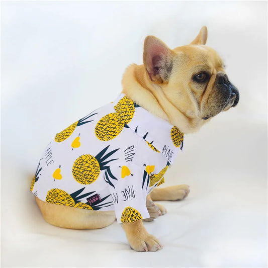 Fashion Pet Clothes Cute Fruit Pattern Dress T-shirt Summer Shirt Puppy Print Vest Outfit Apparel Small Medium Dog Clothes