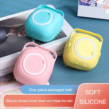 Pet Bath Brush Bathroom Dog Massage Gloves Soft Safety Silicone Comb with Shampoo Box  For Cats Shower Grooming Tool