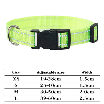 Pet Dog Collar Nylon Reflective Dog Cat Collar Traction Rope Set Small and Medium Sized Chihuahua Teddy Dog Cat Collar Leash Set