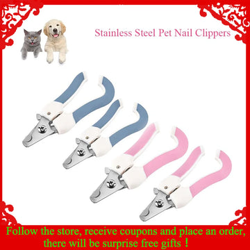 Pet Nail Clipper Stainless Steel Dog Cat Nail Toe Claw Clippers Scissors Trimmer Grooming Tools for Animals Pet Supplies