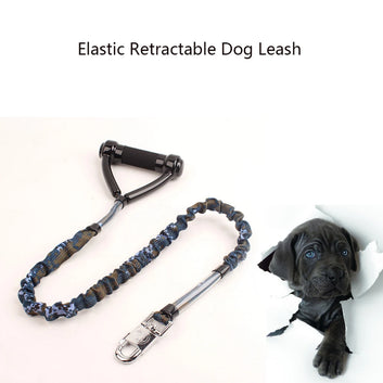 Tactical Dog Leash Strong & Durable Camouflage Stretch Telescopic Pet Leash with Metal Fasteners and Sturdy Handle for Large Dog