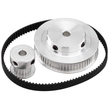 GT2 Synchronous Wheel 20 30 36 40 60 Teeth 6.35 8 mm Bore Aluminum Timing Pulley with Length 200mm Width 6mm Belt Allen Key