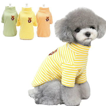 Dog Winter Clothes Stripe High Pet Vest for Small Medium Dogs Cat Coat Puppy Warm Jacket Chihuahua French Bulldog Teddy Costumes