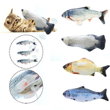 Pet Toy Simulation Fish For Dog Cat Toy USB Electric Charging Bouncing Fish Dancing Jumping Moving Electronic Plush Cloth Fish