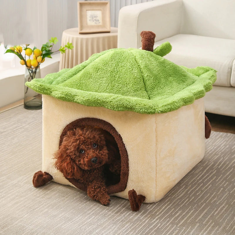 Removable Cover Puppy Dog Cat House Home Removable Half-Closed Pet Sleeping Nest for Small Dogs Poodle Chihuahua mascotas Homes