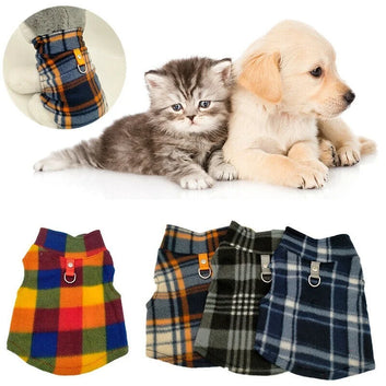 Pet Dog Cat Warm Fleece Vest Clothes Coat Puppy T Shirt Sweater Winter Apparel