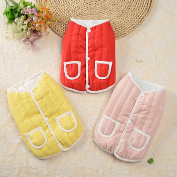 Pet Winter Warm Coat with Pocket Puppy Jacket Pet Soft Vest for Small Dogs Clothes French Bulldog Outfits Chihuahua Pug Costumes