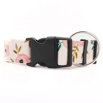 Floral Personalized Martingale Collar For Pet Dog with Engraved Option