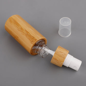 20ml Perfume Atomizer Mist Spray Bottle Bamboo Spray Bottle Natural Bamboo Handmade PET Nozzle Refillable Container Customizable