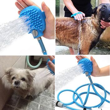 Pet bath sprinkler Brush cat and dog cleaning supplies silicone gloves Massage shower cleaning tools