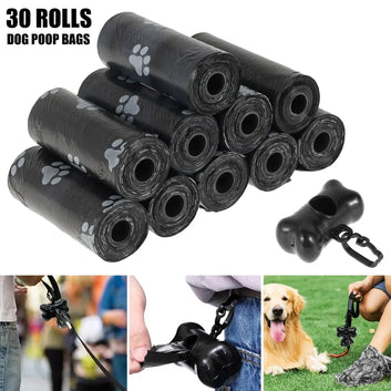 Clean Eco Bag Dispenser Dog Breakpoint Waste Biodegradable 30roll Dogs For Bags With Poop Up Pet Pick Tool Outdoor