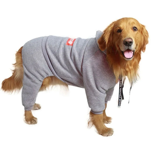 Dog Clothes Labrador Samoyed Alaska Medium And Large Dog Big Dog Four-legged One-piece Sweater Dog Hoodie Customizable