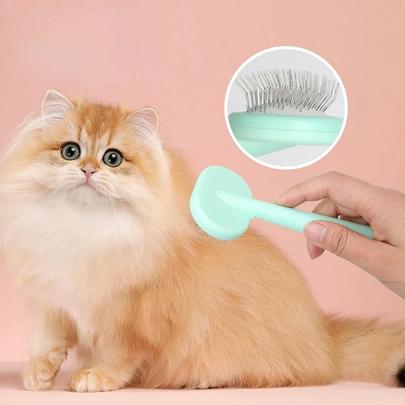 Double-Sided Cat Massage Brush Open Knot Remove Hairs Dog Comb Portable Travel Nail Clipper 5pcs Sets Grooming Kits For Pets