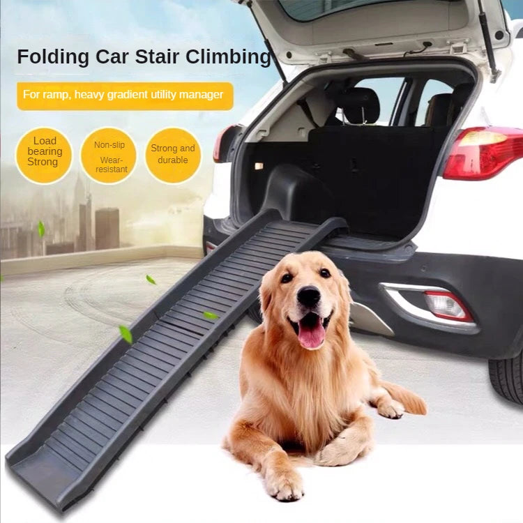 Plastic Dog Ramp Ladder Pet Folding Ladder Dog Car Slope Ladder Non-Slip Ramp Ladder Car Trunk Dog Ladder Steps Stairs