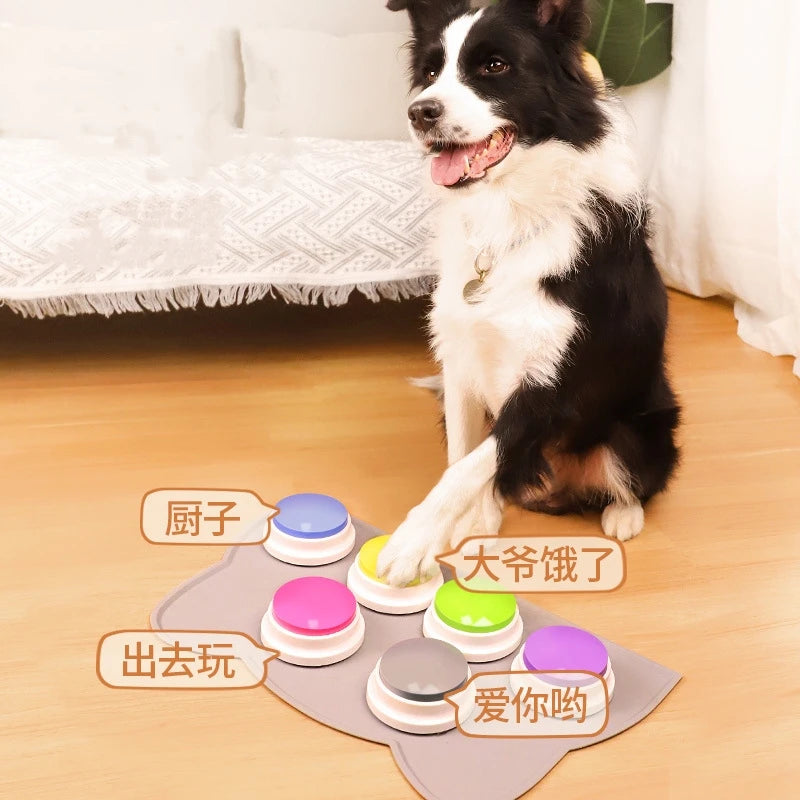 Pet Communication Button Voice Recorder for Cat Dog Training Bell Ringer Dog Talking Voice Tool Pet Training Buzzer Supplier