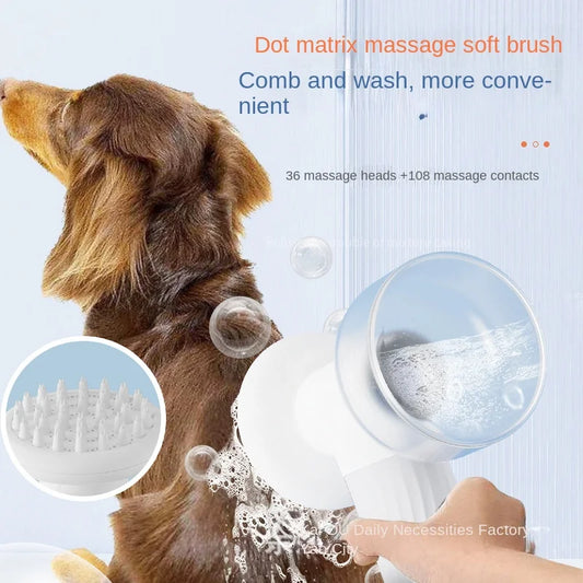 Automatic Pet Bubble Machine Bath Gel Bubble Machine Cat and Dog Bath Bath Liquid Supplies Bubble Machine Bath Massage Brush